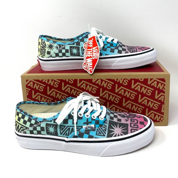 💖MEGA SALE💖Vans SF Tribal Check Multi Blue Canvas Sneakers Women's VN0A3MU642K - Picture 9 of 11